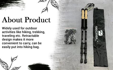 PROBEROS® Aluminum 49" Trekking Pole for Men Women, Collapsible ...