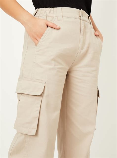 Buy Women Cargo Wide-Leg Jeans Online at just Rs. 1399.0 ...