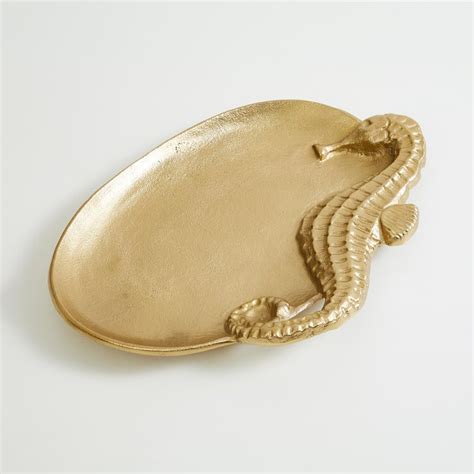 Buy Splendid Aluminium Sea Horse Decorative Platter from Home Centre at ...