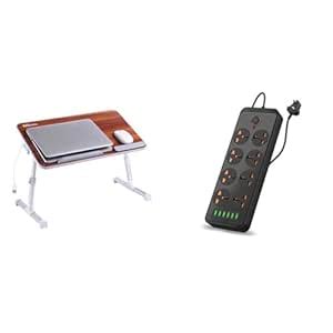 Portronics My Buddy Plus Adjustable Laptop Table with Built-in USB ...