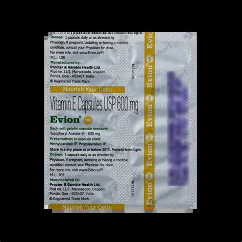 EVION 600MG CAPSULE 10'S Price, Uses, Side Effects & Substitutes | Medkart