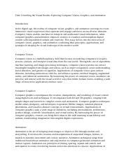 Computer Vision Graphics 的图像结果