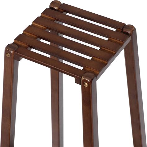 Buy HomGarden 2-Tier Bamboo Tall Plant Stand, Flower Pot Holder Shelf ...