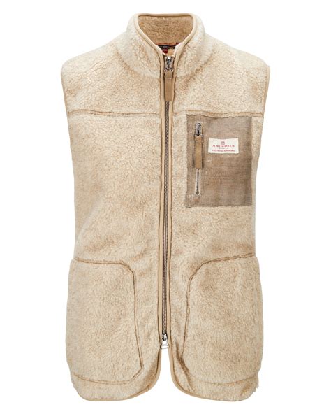 Amundsen Heroes Wool Fleece Vest Womens Natural - Olympia Sport