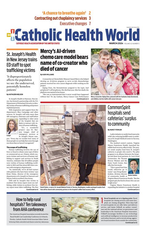 Catholic Health World - March 2024 by Catholic Health Association - Issuu