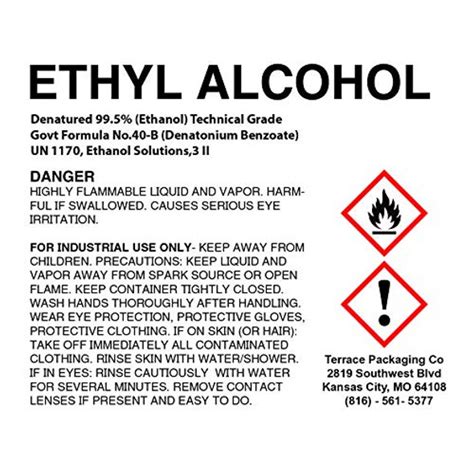 HIGH IMPACT 99.5% Ethyl Alcohol Denatured 40-B 200 Proof Alcohol - Made ...