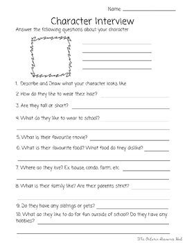 Interview Worksheet for Creative Writing 的图像结果