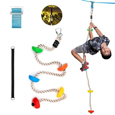 Climbing Rope for Kids with Knots 2in1 Coreus Ninja Rope for Ninja ...