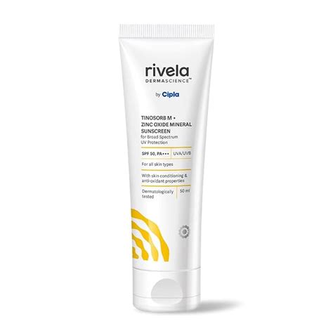 Rivela Dermascience SPF 50, PA+++ Mineral Sunscreen Lotion By Cipla ...