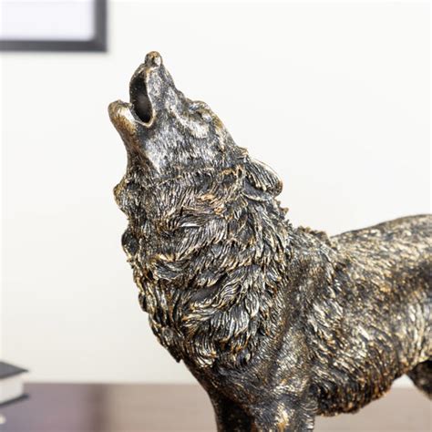 Antique Howling Wolf Showpiece 9 Inch Online - Premium Decor Object ...