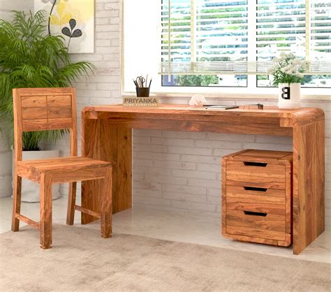 Priyanka Home Furniture Solid Sheesham Wood Study Table Students ...