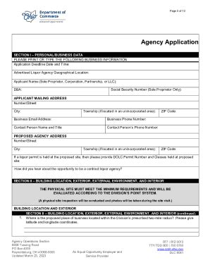 Fillable Online Ohio Liquor Agency Application Fax Email Print - pdfFiller