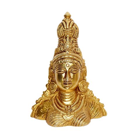Buy RACPREE™ Metal Devi Parvati Bust Brass Statue for Home Temple ...