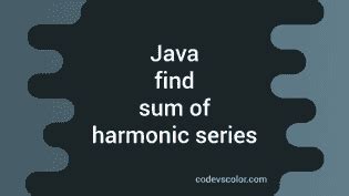 Image result for Series in Java