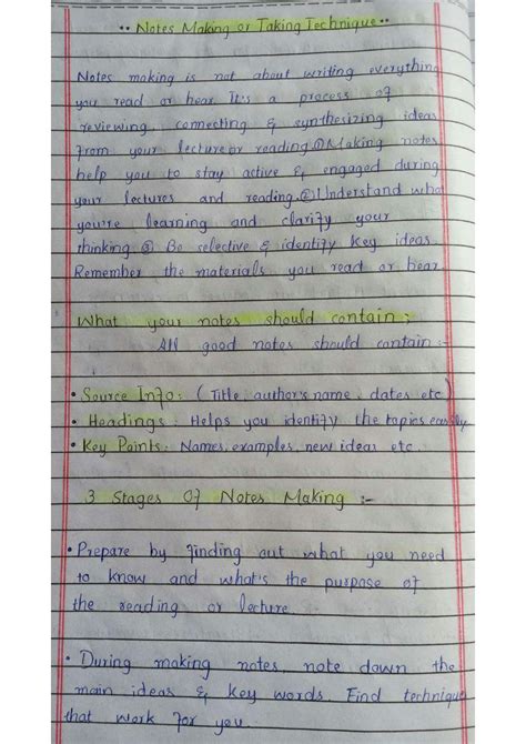 Image result for Notes Making Method