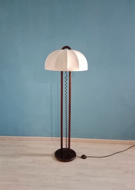 Vintage Wooden Floor Lamp/mushroom Floor Lamp/teak Floor - Etsy