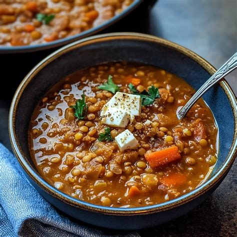 Greek Lentil Soup Recipe - Her Kitchen Stories