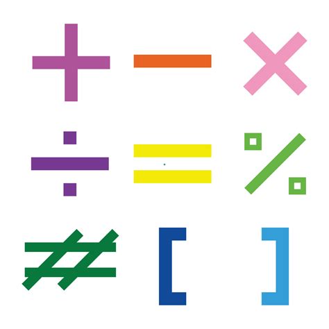 iconos matemáticos y símbolos matemáticos. iconos vectoriales para ...