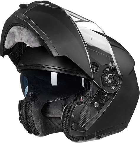 ILM Adult Motorcycle Modular Full Face Helmet Flip up Dual Visor DOT ...
