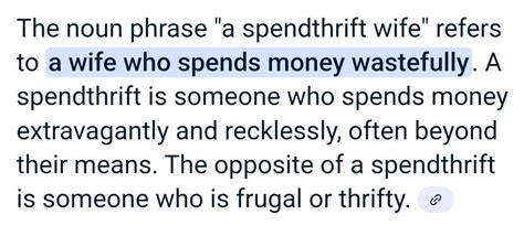 The noun phrase of a spendthrift wife - Brainly.in