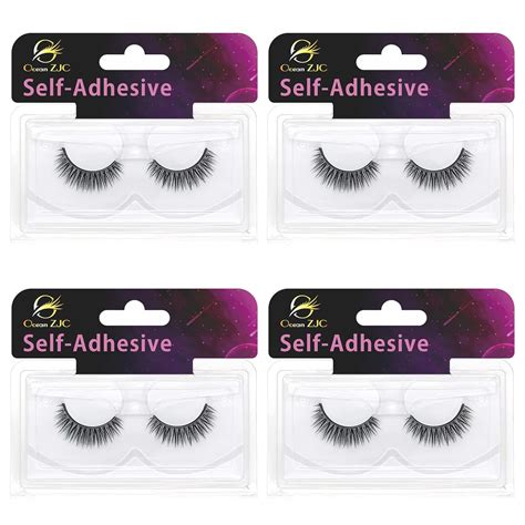 Amazon.com: Self Adhesive Eyelashes No Glue or Eyeliner Needed,Easy To ...