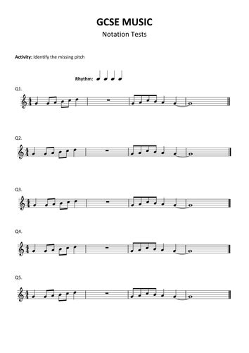 Image result for Musical Notes Test