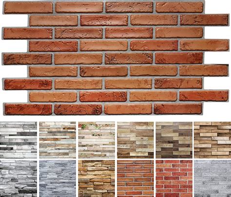 Brick Effect Wall Panels - Set of 22 Panels 10.67M2 - Universal Use ...