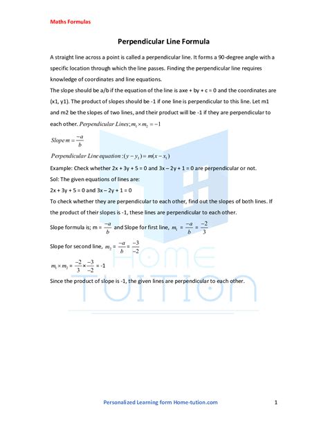 Image result for Perpendicular Normal Form