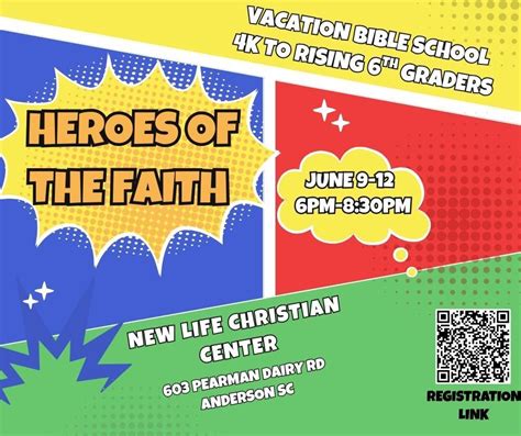 VBS— Heroes of the Faith, 603 Pearman Dairy Rd, Anderson, SC, 10 June ...
