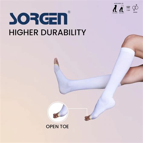Buy Sorgen Below Knee Anti Embolism DVT Stockings, (Large), White,...