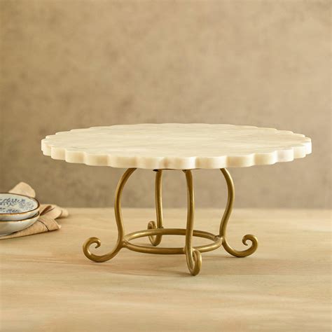 Buy Crescent Cake Stand with Metal Legs Online - Ellementry – ellementry