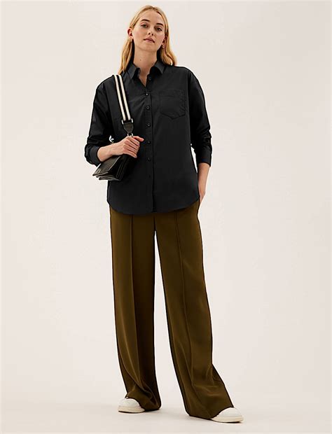 Buy Pure Cotton Oversized Girlfriend Shirt at Marks & Spencer