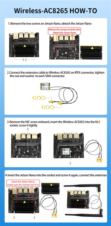 Intel AC8265 WiFi / Bluetooth Wireless NIC, Suitable for Jetson Nano ...