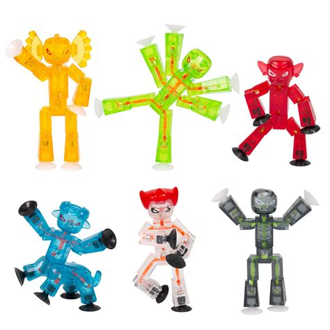 Stikbotzing Monsters Complete Set Of 6 Poseable Monster Action Figures ...