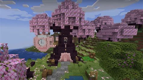 Image result for Cherry Tree Houses Tutorial Minecraft