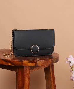 Fargo Black Sling Bag Leatherette Side Sling Bags For Women & Ladies ...