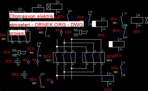 Proje Sitesi | Otomasyon elektrik simgeleri Autocad Projesi