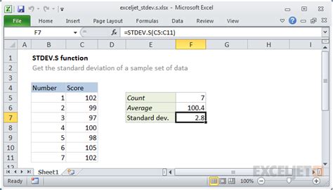 Image result for How to Do Standard Deviation On Excel Stdev.s