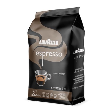 Lavazza Medium Roast Italiano Espresso Ground Coffee, 100% Arabica, 20 ...