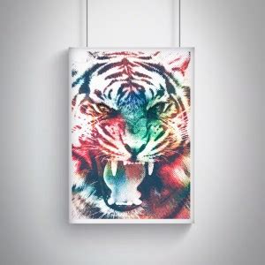 Cool, Trendy, Quirky Posters "Tiger roar - water color painting" Add ...