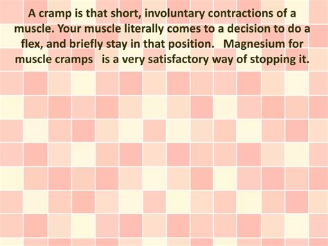 Magnesium for Muscle Cramps | PPTX