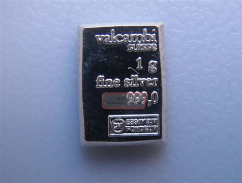 Valcambi Suisse 1 Gram 1g Pure Silver Bar