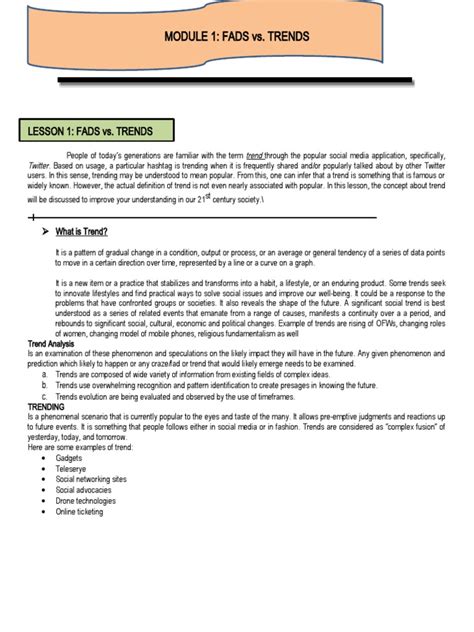 Image result for Trends Module Grade 12