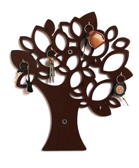 Namra Arts Tree Key Wall Holder | Wooden Key Holder | Decorative Key ...