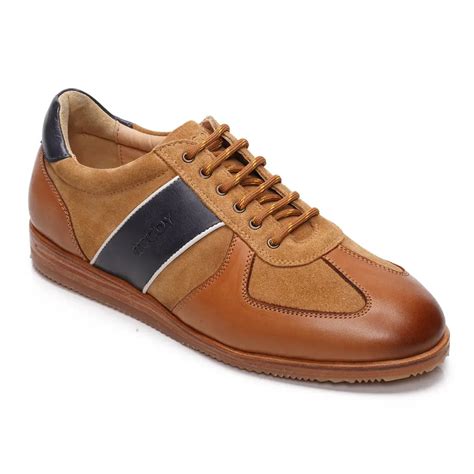 Mccoy Dimitri- Leather Men's classic formals Cognac and blue