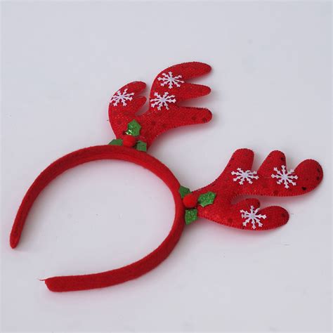 eCraftIndia Christmas Glitter Reindeer Antlers Headband Deer Horn Hair