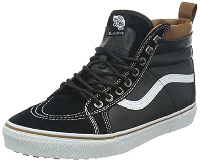 Buy Vans Unisex Lace-Up Hi-Top Sneakers Black (Black/True White) 9.5 UK ...