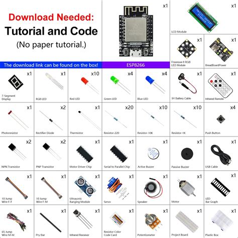 Buy Freenove Super Starter Kit for ESP8266 (Included) (Compatible with ...