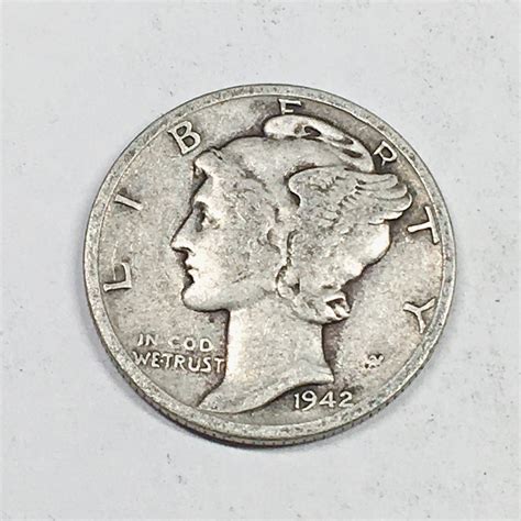 MINT ERROR*1942/2-D Silver Mercury Head Dime | Property Room