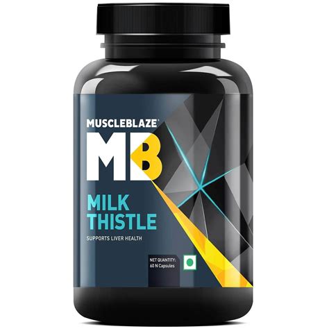 MuscleBlaze Milk Thistle Liver Support 600mg Capsules ...